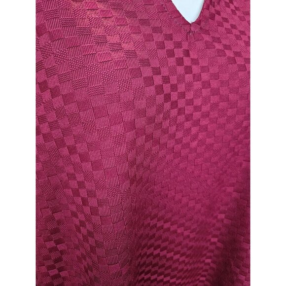 2/$35-Kaileigh Pullover Rich Textured Burgundy Long Sleeves Blouse Women 2X - Picture 8 of 11